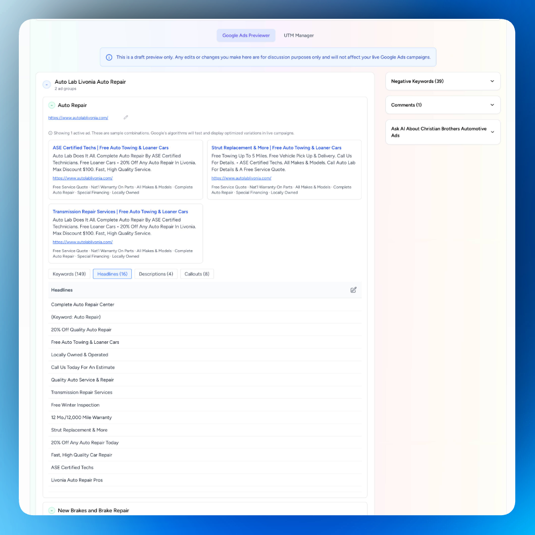 Google Ads Previewer feature illustration
